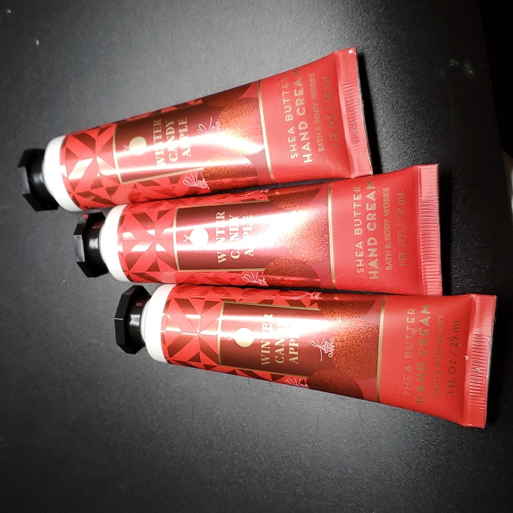 3pc Bath & Body Works Winter Candy Apple Hand Cream- NEW!!